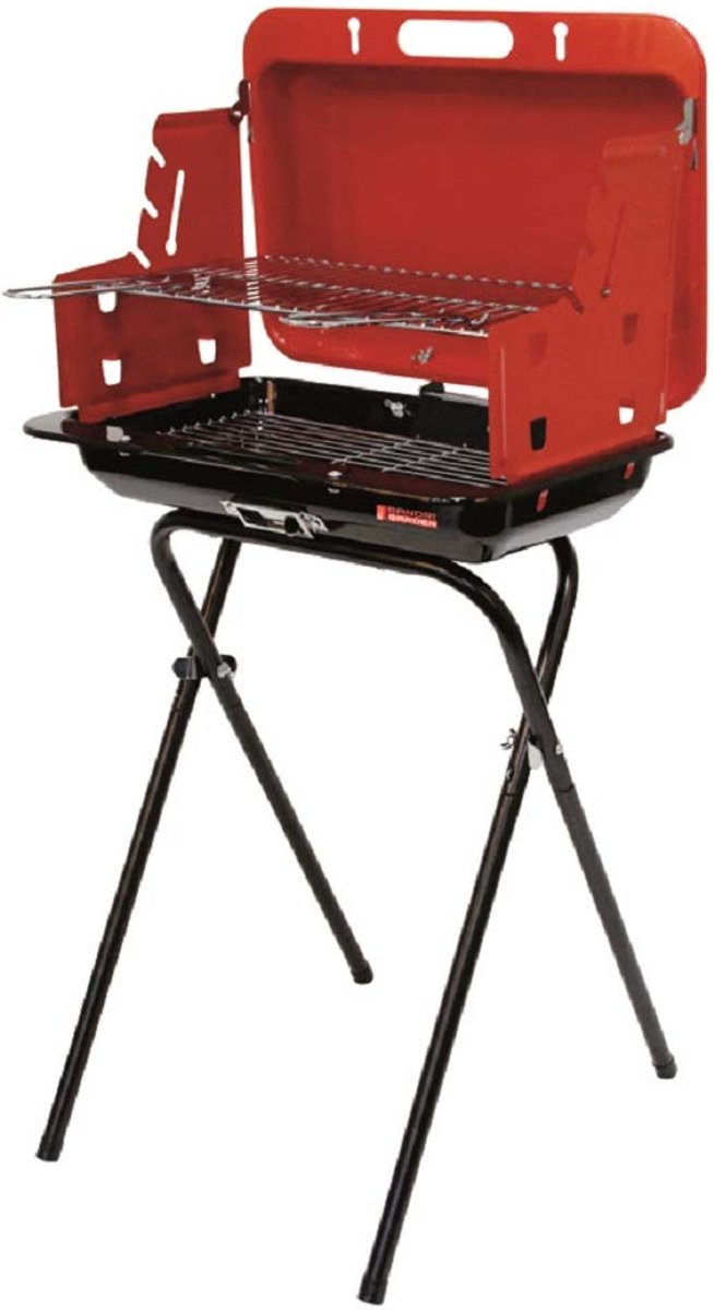 SnelShoppen - Koffergrill SG 47-33 - Draagbare Barbecue voor Camping, Tuin en Feesten - Lichtgewicht, Roestvrijstaal, Ideaal voor Buitengebruik