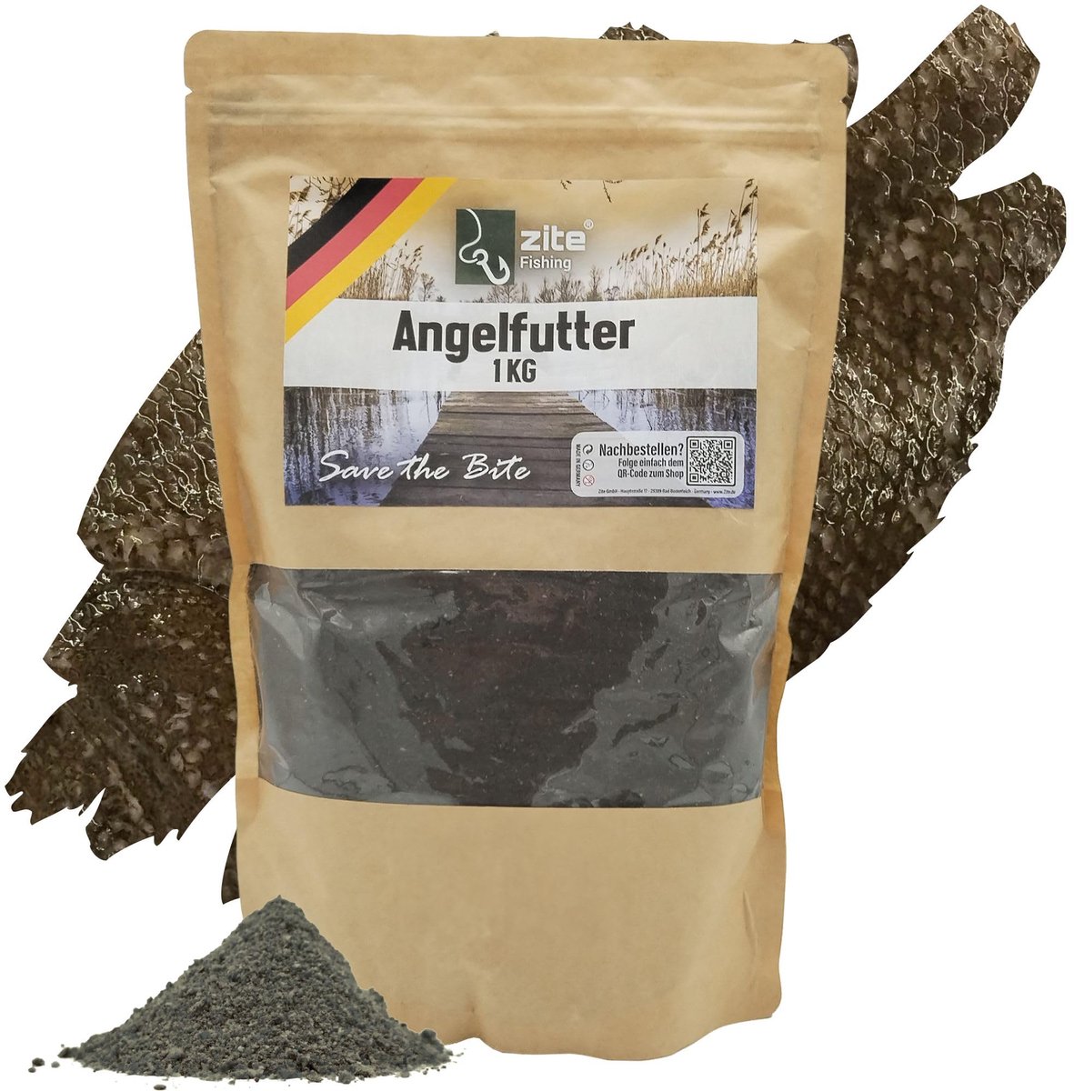 SnelShoppen - Zite Fishing Grondvoer voor Karpervissen, 1 kg Hoogwaardig Grof Karpervoer met Sterk Lokeffect, Ideaal voor Begraafvissen, Brasem en Voo
