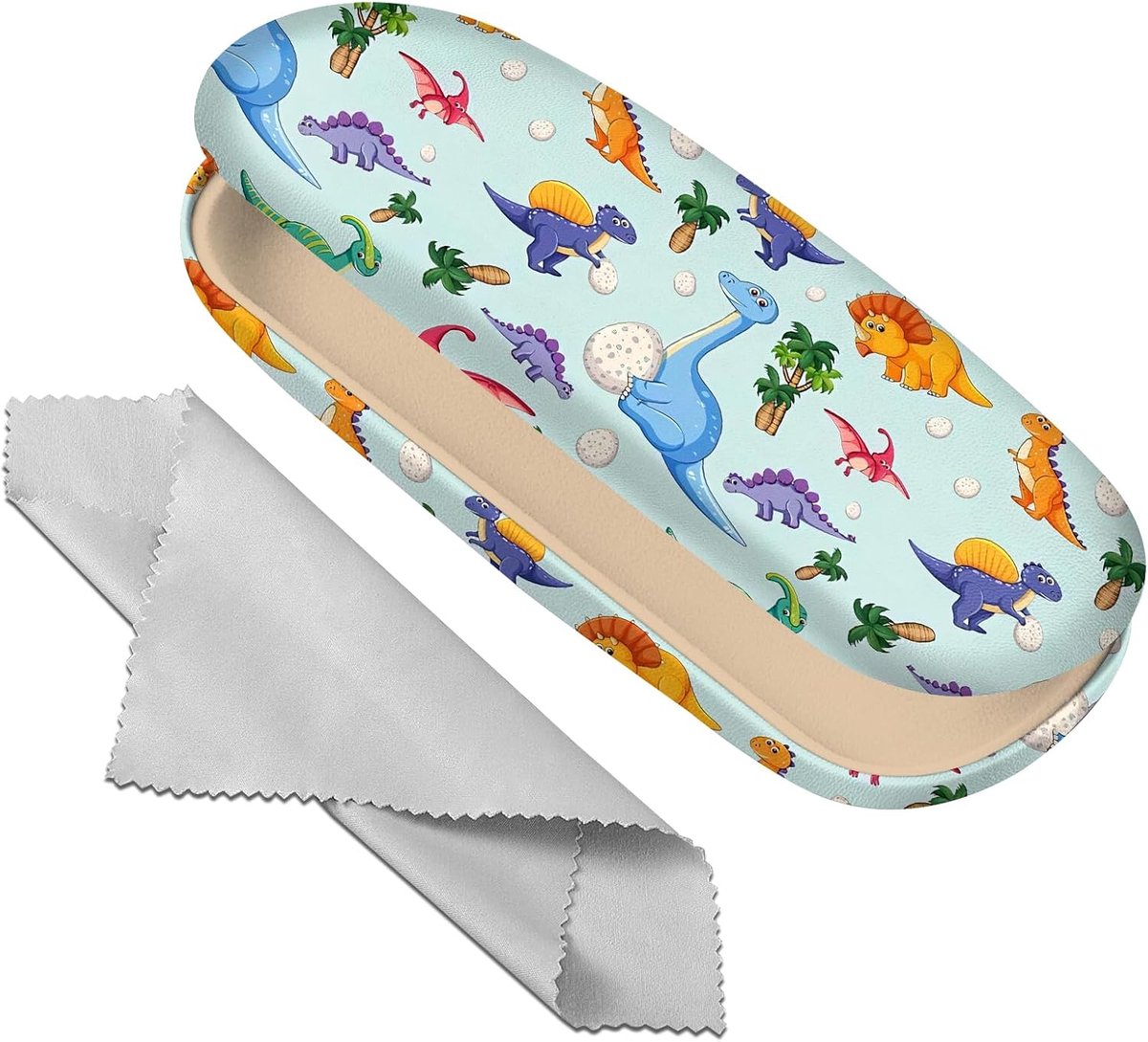 SnelShoppen - Harde Brillenkoker met Reinigingsdoekje, Brillenhouder voor Dames en Heren, Schattige Beschermhoes, Ideaal voor Thuis en Op Reis