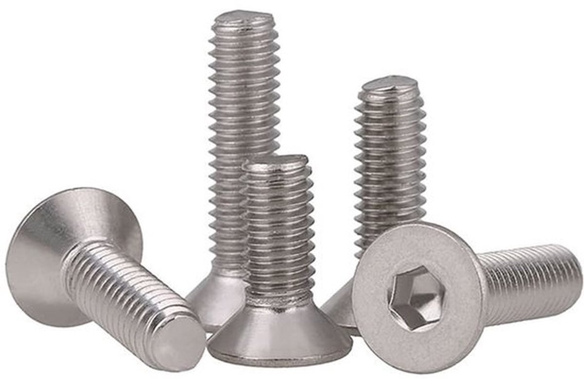 Machineschroeven - Roestvrij staal - 50 stuks - Verzonken kop - Bevestigingselementen - M2,5 x 16 mm - Voor machines en elektronica