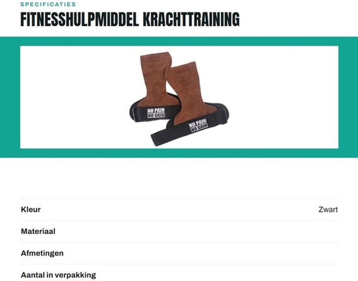 Trekhulp Professionele Kwaliteit - Powerlifting Straps - Krachttraining Accessoire - Slijtvast/Schokbestendig - Hoogwaardig Leer - Aangenaam Draagcomfort - Lifting Straps