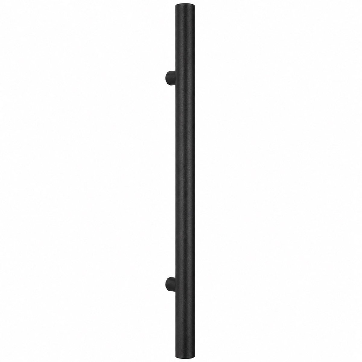 Deurgreep Zwart Rond - Lengte 35 cm - H.o.h. 20 cm - RVS