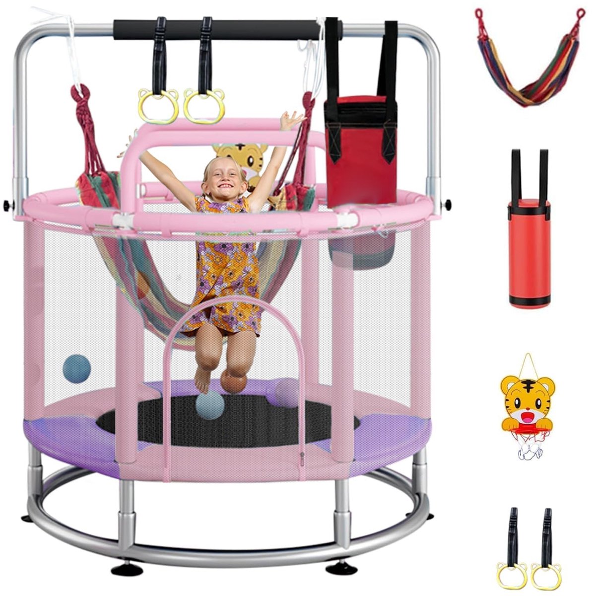 Solidchoice - Kinderen Trampoline met Veiligheidsnet 140 cm