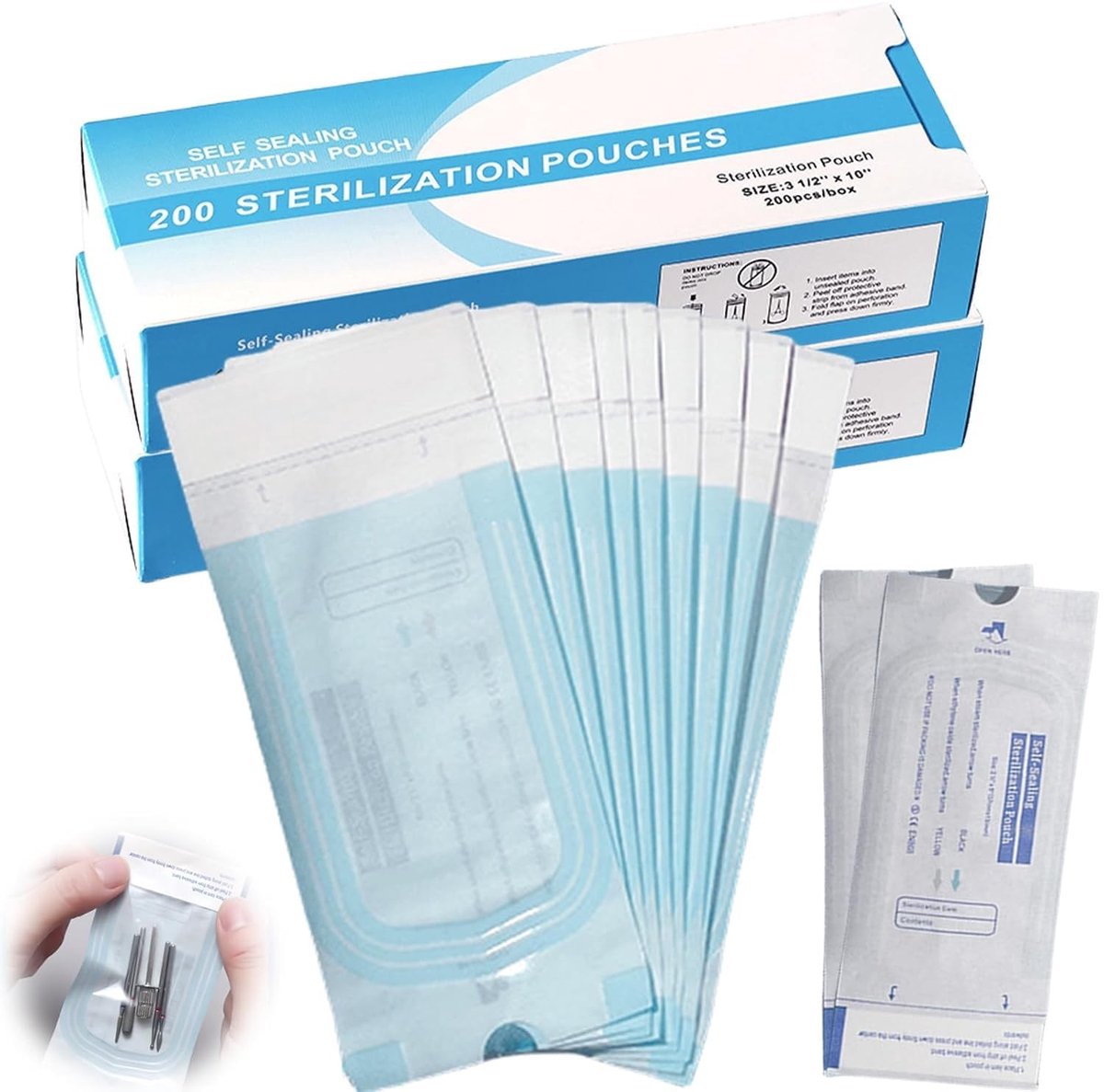 Solidchoice - Set van 50 Steriele Wegwerp Sachets voor Medisch Gebruik