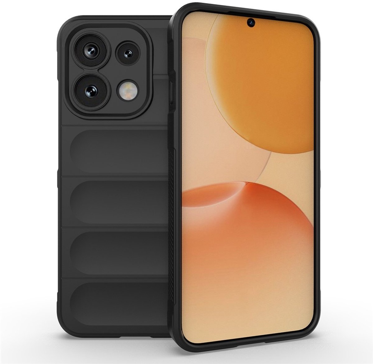 Coverup Hoesje - Geschikt voor OPPO Reno16 F Hoesje - Coverup Hands-On Rugged Back Cover - Zwart