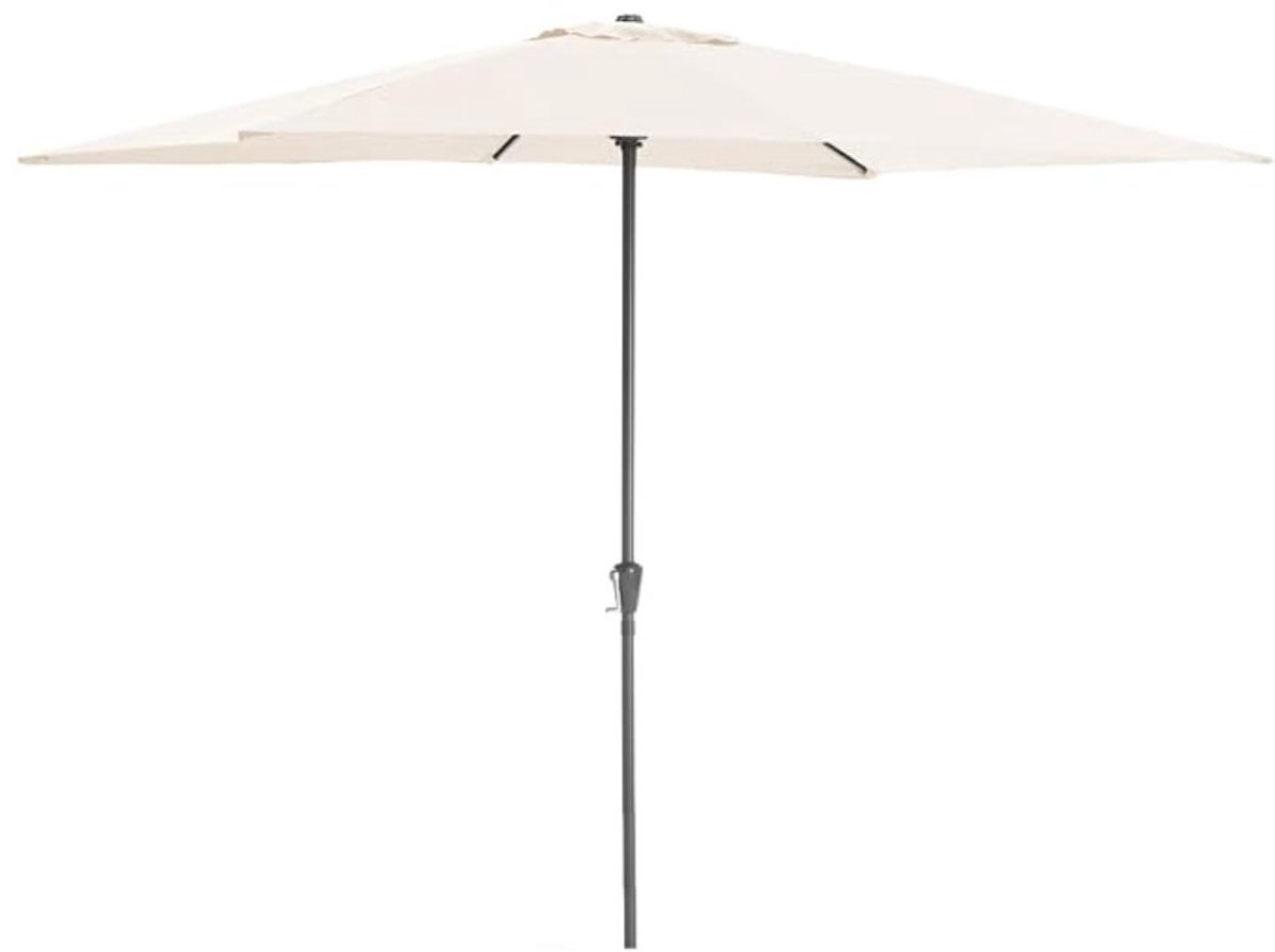 LNMsolutions® Parasol - Parasolvoet - Waterdicht - Gebroken Wit - 300cm x 300cm x 255cm