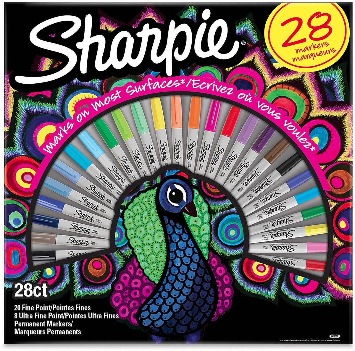 Solidchoice - Exclusieve Set van 28 Permanente Markers in Diverse Kleuren
