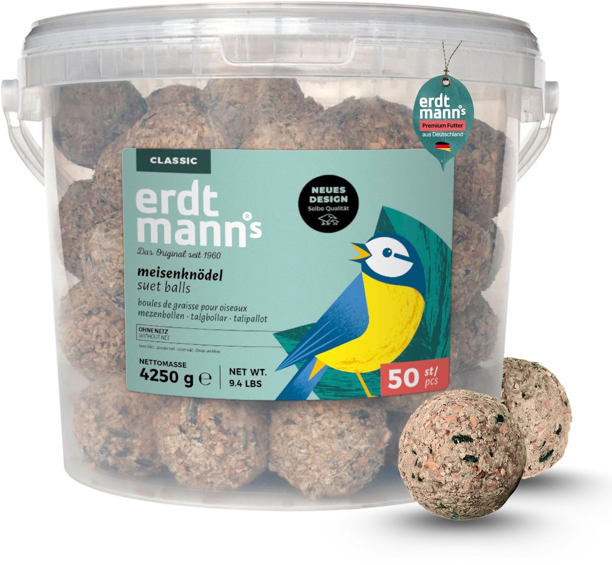 Solidchoice - 50 Vogelvoeders in Emmer zonder Net