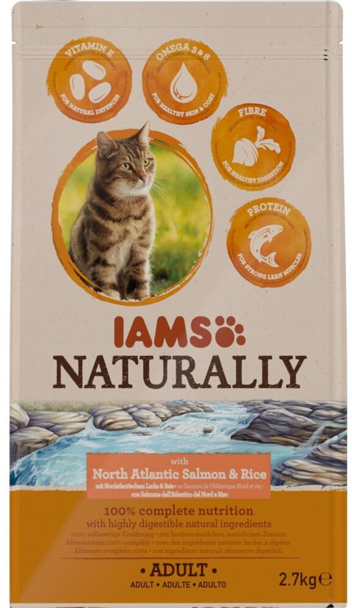 Solidchoice - Compleet Droogvoer voor Volwassen Katten met Zalm en Rijst