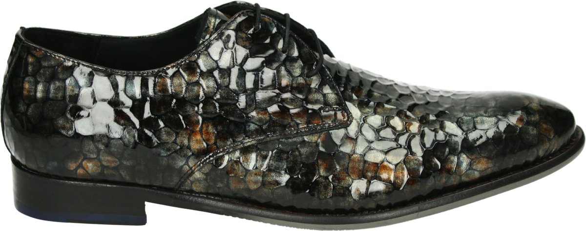 Floris van Bommel - DE STAPPER 63.04 - Nette herenschoenenHeren veterschoen - Kleur: Metallics - Maat: 41.5