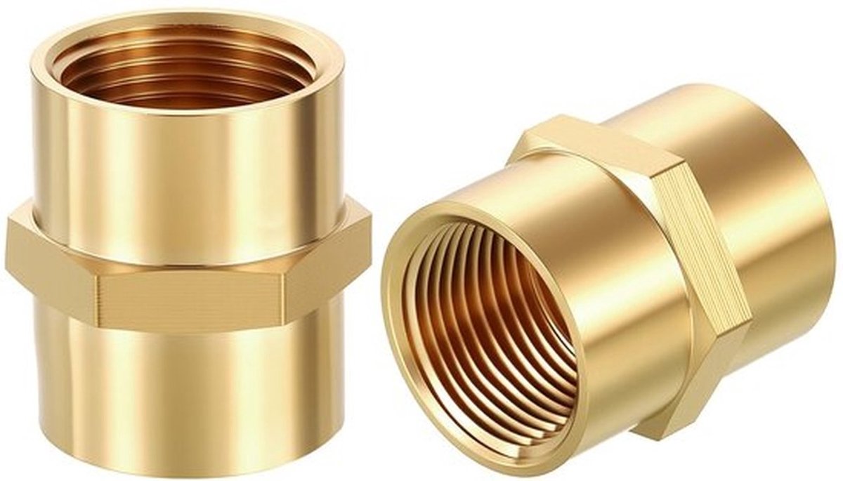 Set van 2 Vrouwelijke Adapters voor Pijpfittingen 1" FNPT