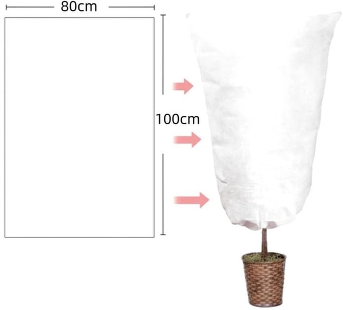 Overwinteringshoes 100 x 80 cm - Plantenhoes tegen vorst - Plantenbescherming - Outdoor - Voor olijfboom/palm/citroenboom