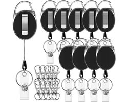 Vaive Uittrekbare Sleutelhanger met Clip – Sleutelkoord 61 cm – Sleutelhanger met Uittrekbaar Koord voor Werk en Sleutelbeheer - Broekclip