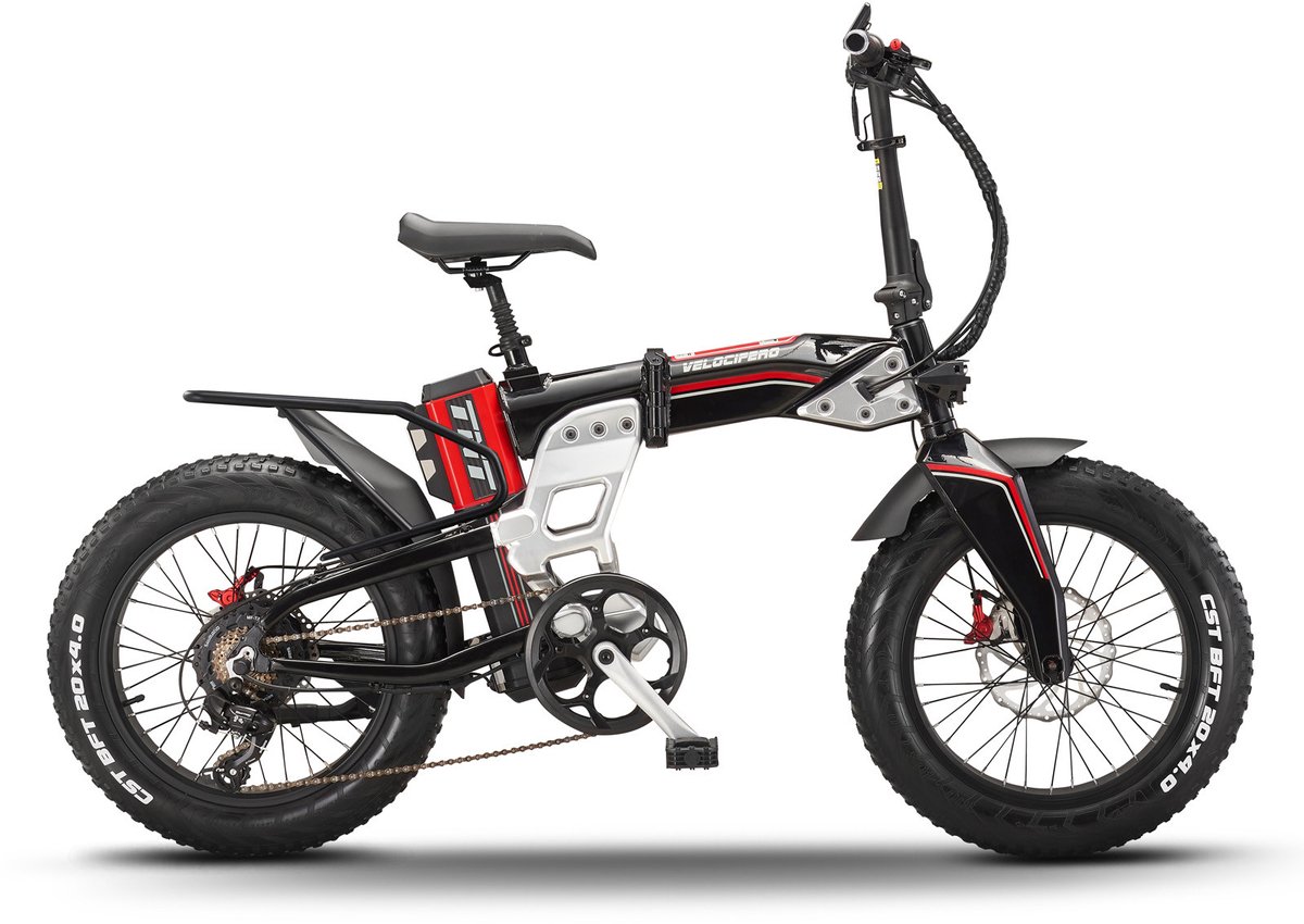 Velocifero TNT vouw-fatbike zwart 20 inch 624Wh