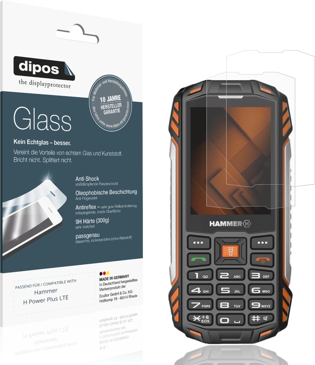 dipos – 2x Matte Pantserfolie geschikt voor Hammer Power Plus LTE | 9H Screenprotector