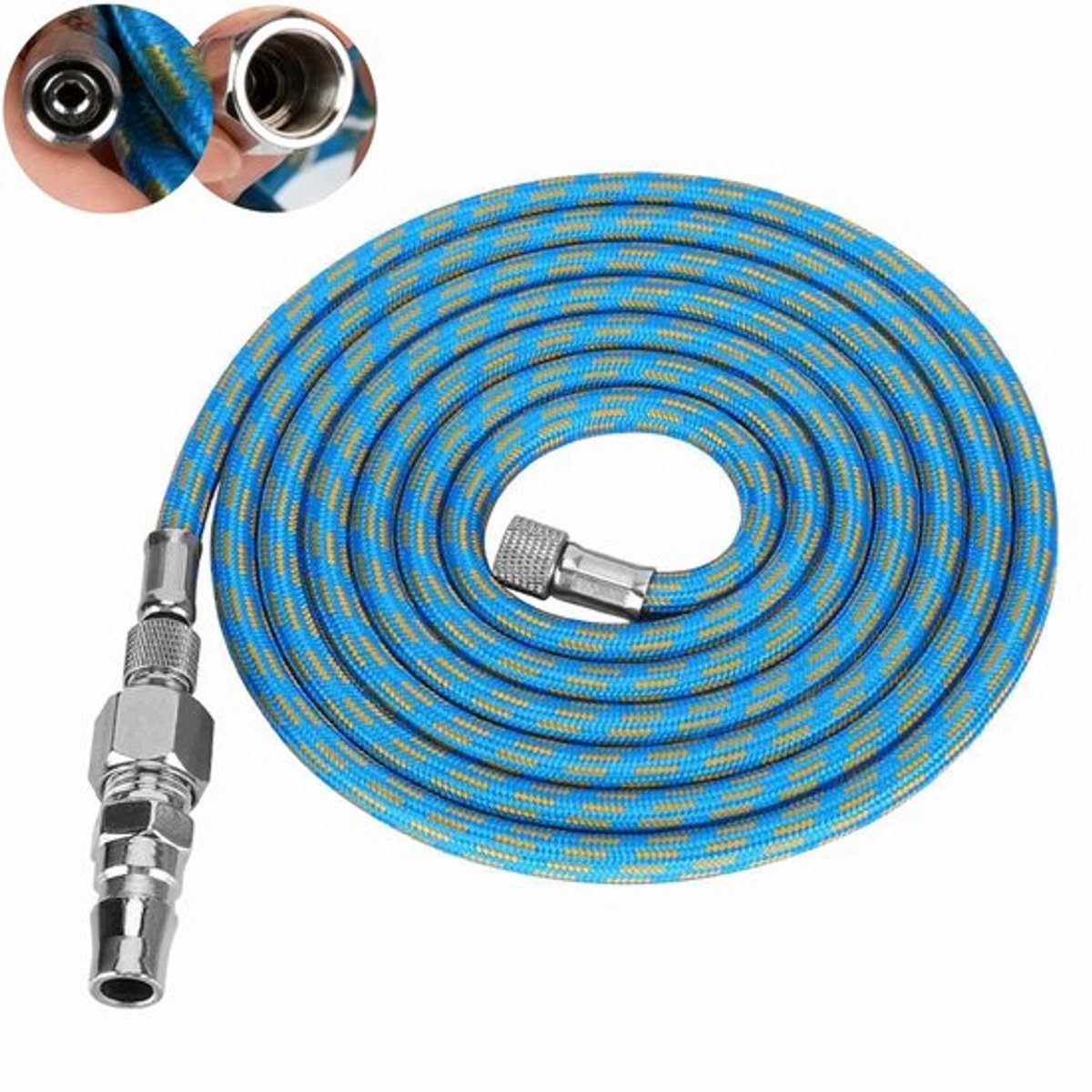 Luchtslang Adapter Kit - Braided Airbrush - Voor Spray Gun - Nylon Quick Release - Voor Compressor - Ideaal voor Airbrush Werk - Geschikt