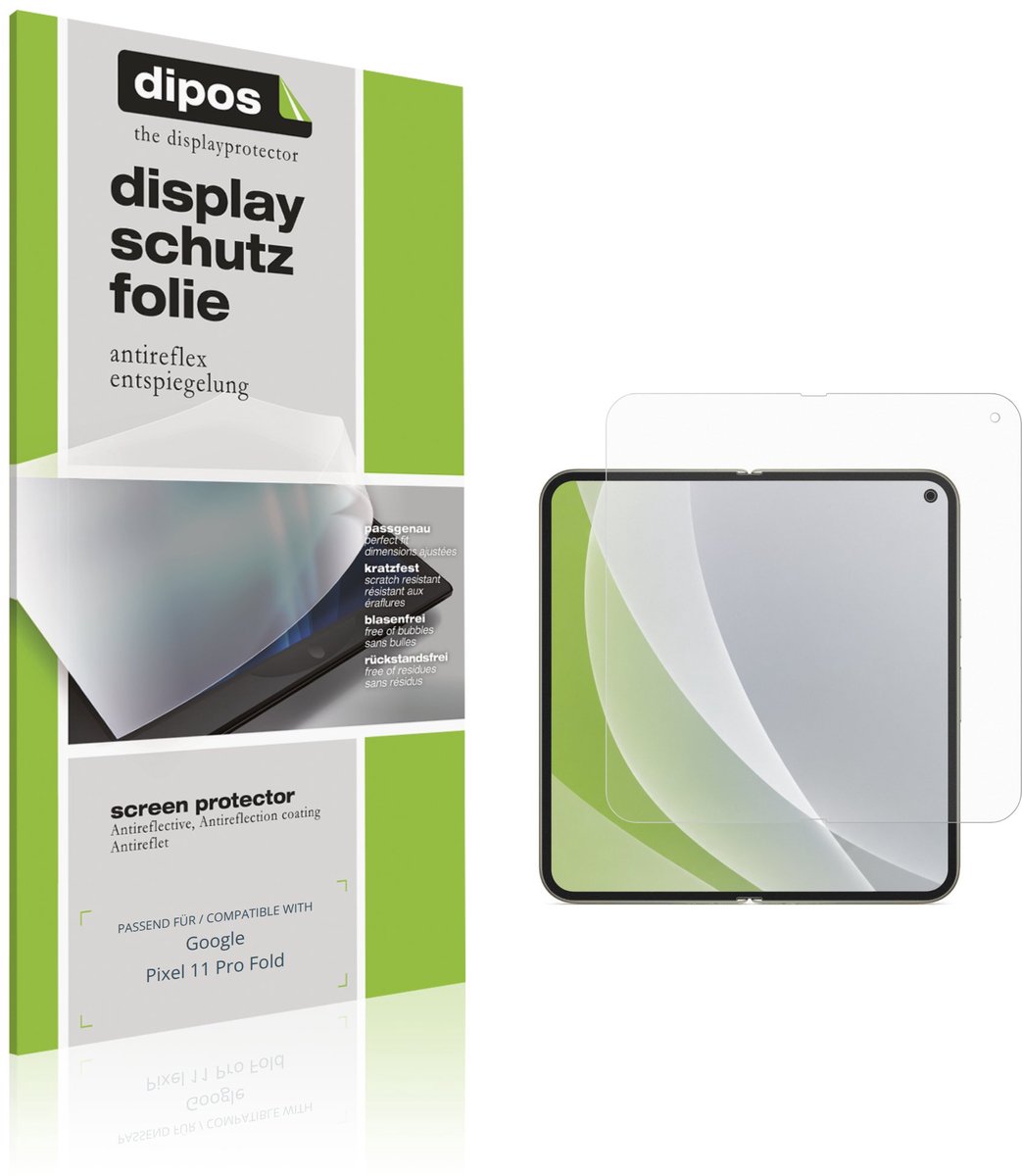dipos – 4x Matte Beschermfolie geschikt voor Google Pixel 11 Pro Fold Buitenkant | Krasbestendige & antireflecterende Screenprotector Ultra-Thin