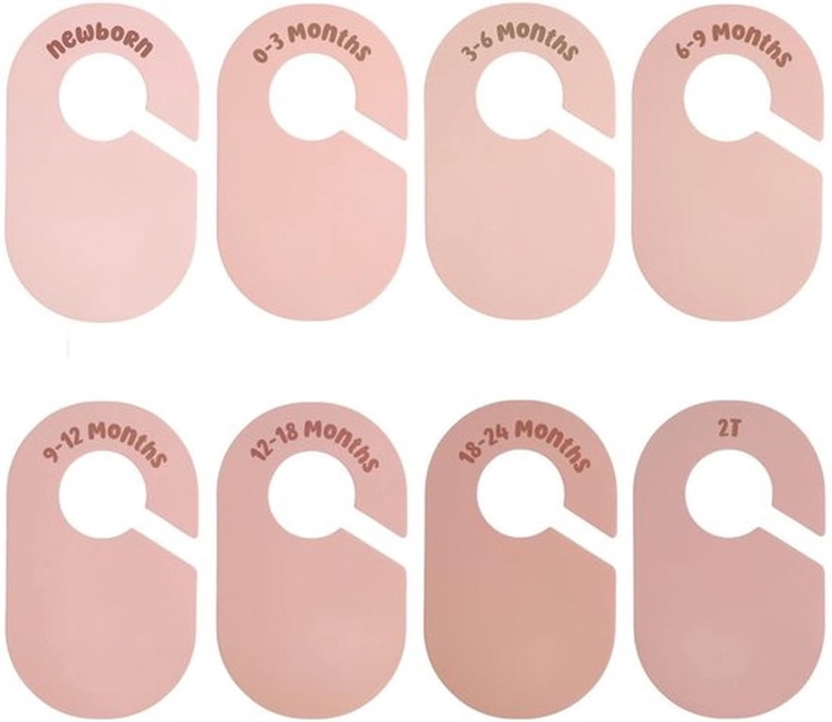 Maatdivider 8 Stuks - Dubbelzijdig - Baby Kleding Organizer - Opbergdividers - Baby Kledingkast - Verstelbare Maatlabels - Kledingorganizer