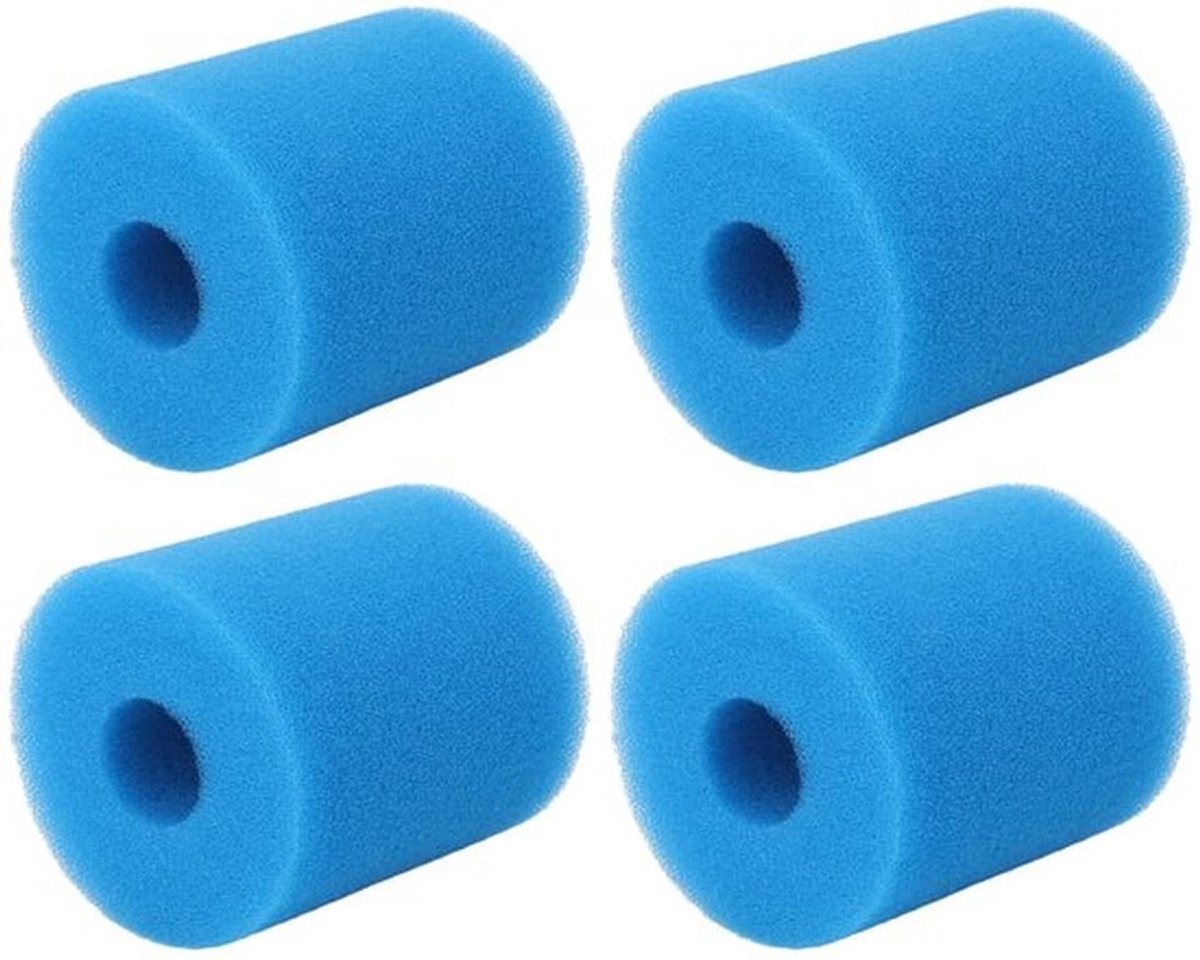 Set van 4 Vervangende Filter Spons Cartridges voor Zwembadpomp
