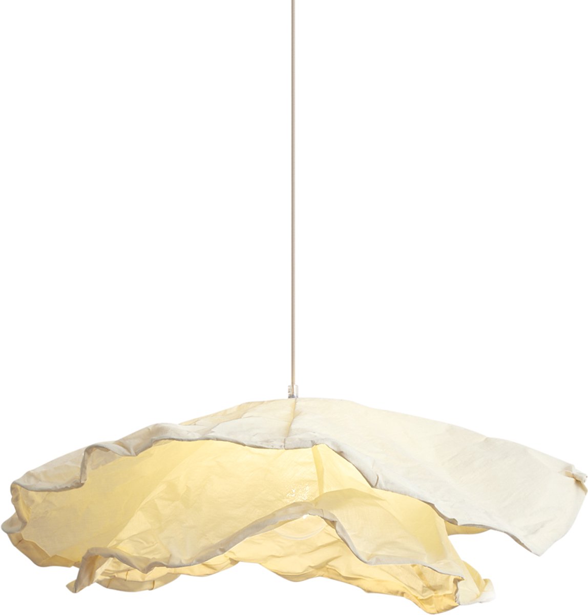 Qazqa eettafel japandi hanglamp - Papel - beige, rond, 80cm, ideaal als eettafellamp en woonkamer lamp