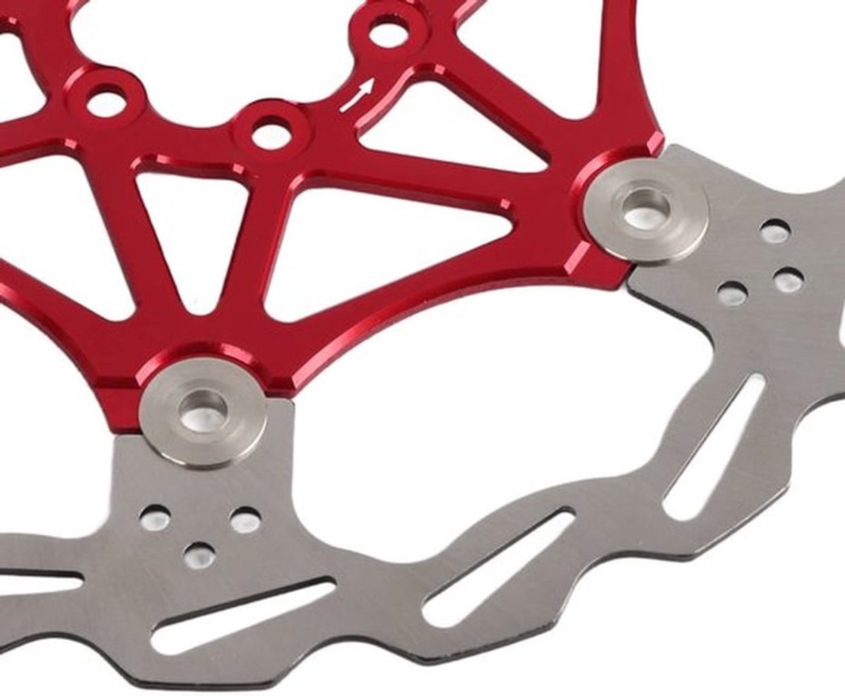 Fietsremrotor 160/180/203 Mm - Roestvrijstalen Schijfremrotor - 6 Bouten - Geschikt Voor Racefiets/Mountainbike - Zwevende Structuur - Schijfrem