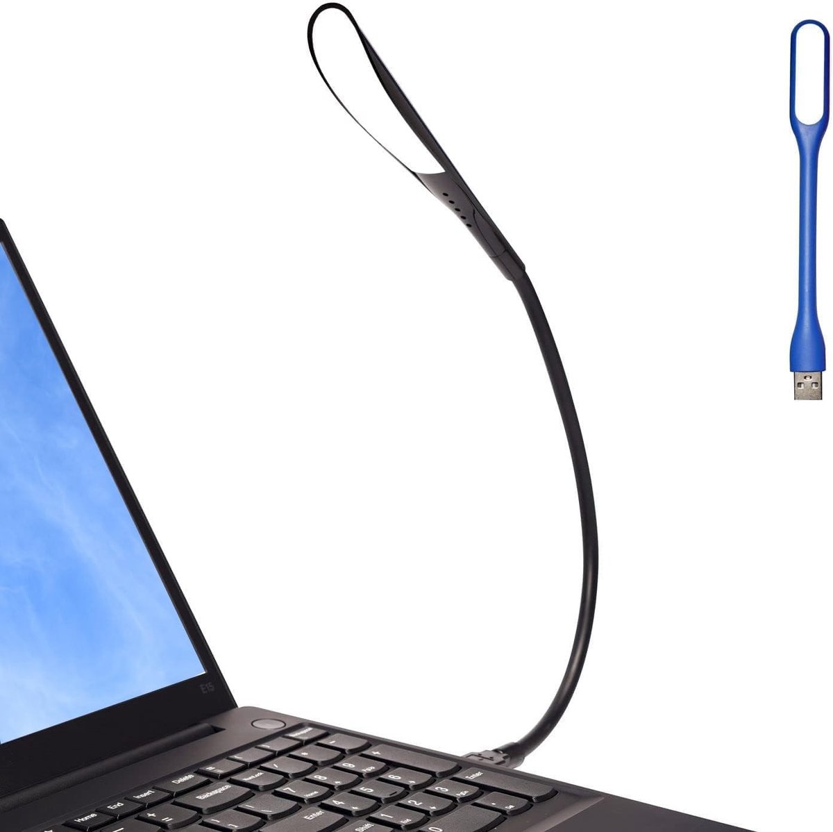 Touch Dimbare LED USB-lamp - Zwart - Flexibele Toetsenbordverlichting voor Computer - Ideaal voor Camping en Lezen
