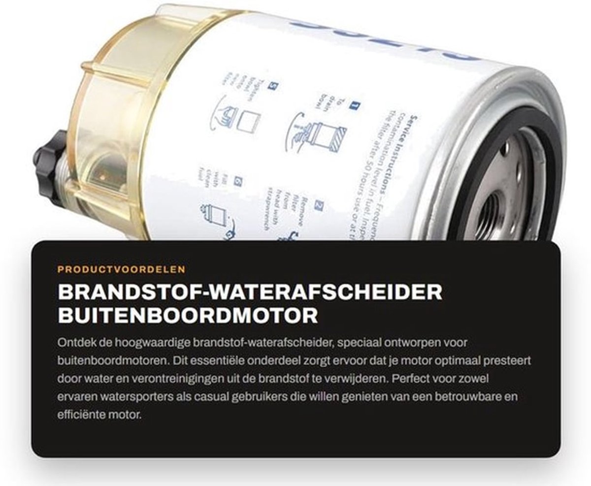 Brandstofwaterafscheider Professioneel Ontwerp - Buitenboordmotor - Vervangend Onderdeel - Schokbestendig - Geschikt voor Tractoren - OE-nummer 35‑60494‑1 - Brandstoffilter