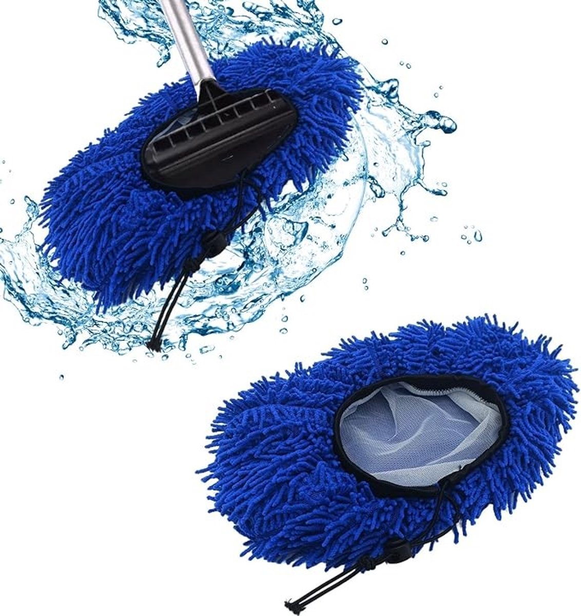 Ultrazachte chenille wasborstel voor auto's - waterschraper en microvezel borstelhoes