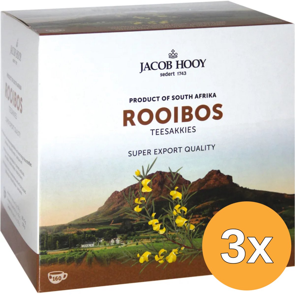 3x Jacob Hooy Rooibosthee Jubileum Doos (1 stuk)