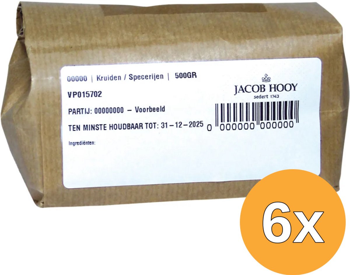 6x Jacob Hooy Tijm gerist (500 gr)