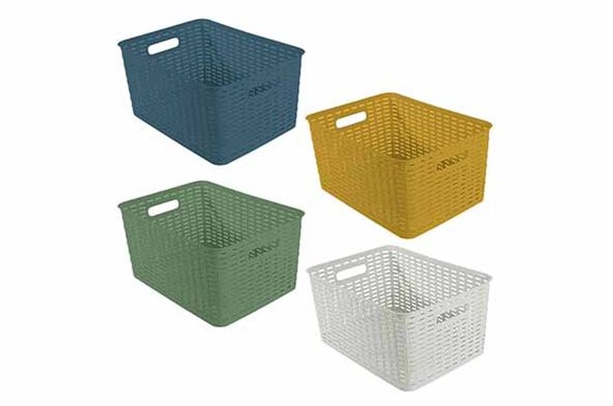 Rattan Mand Nº6 29l 4 Ass 41,6x36,4xh23,3cm