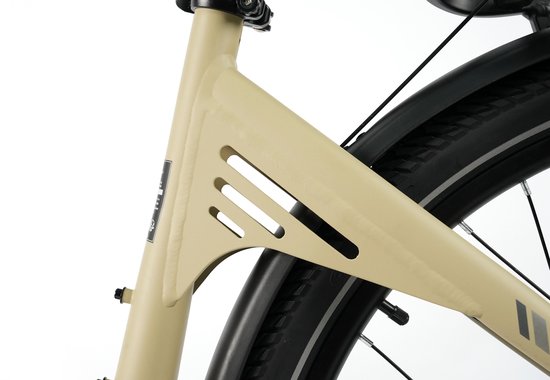 Elektrische Fiets TTGO C3 SE- 250W Motor - 36V 18Ah Accu - 28-inch Banden Stadsfiets- Bereik tot 120km - Shimano 7-Snelheden - 25km/u - Beige — afbeelding 4
