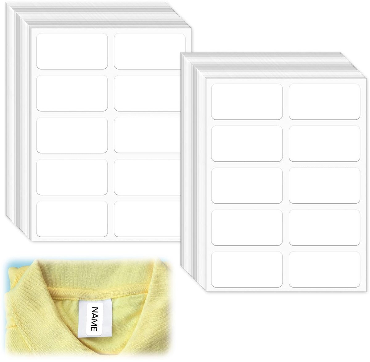 Solidchoice - 50 Stuks Naamstickers voor Kleding