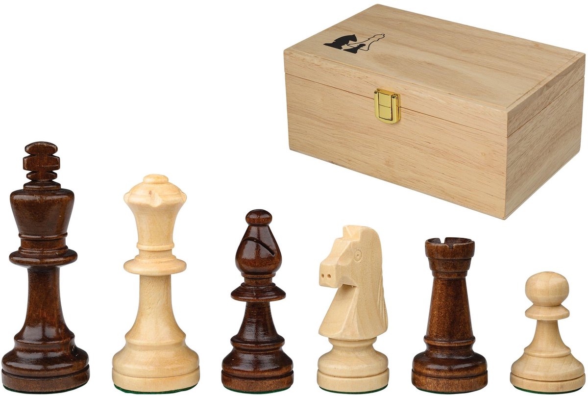 Solidchoice - Klassieke Houten Schaakstukken Richard 90 mm
