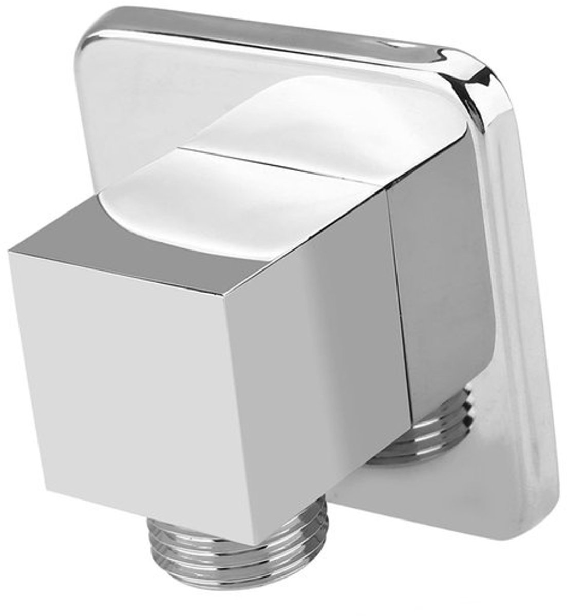 Douche Elleboog 90 Graden - Wandmontage - Massief Messing - Verchroomde Afwerking - Slang Connector - Terugslagklep - Doucheconnector