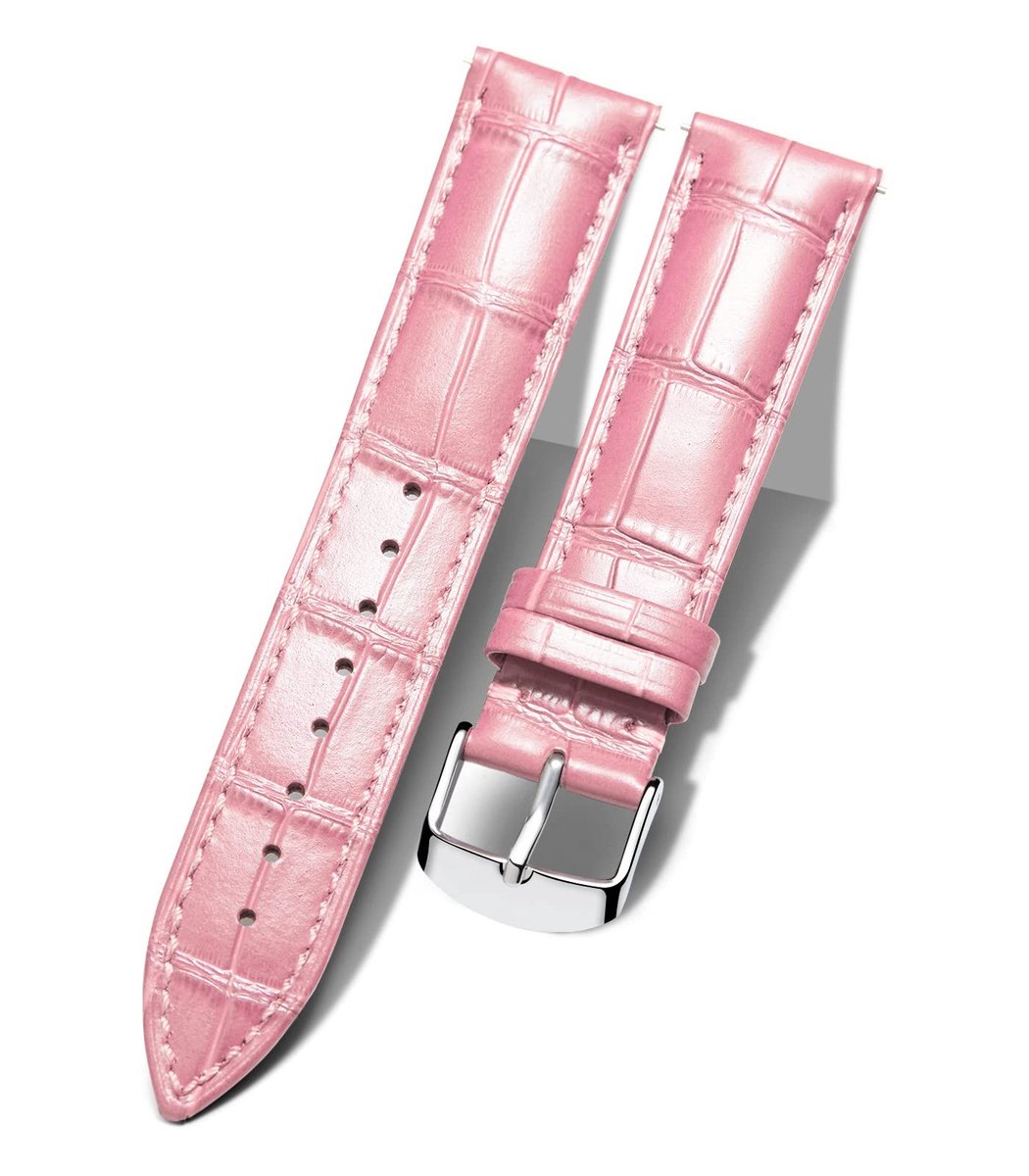 Solidchoice - Kalfsleren Horlogeband met Snelsluiting voor Dames en Heren