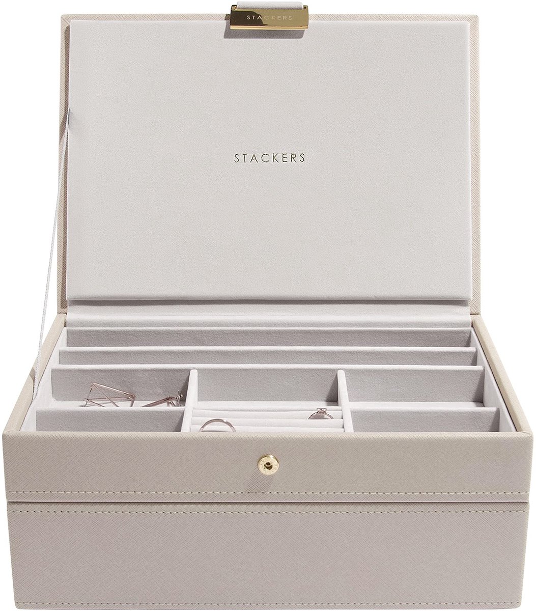 Solidchoice - Taupe Classic Sieradenbox, 2-Piece Set