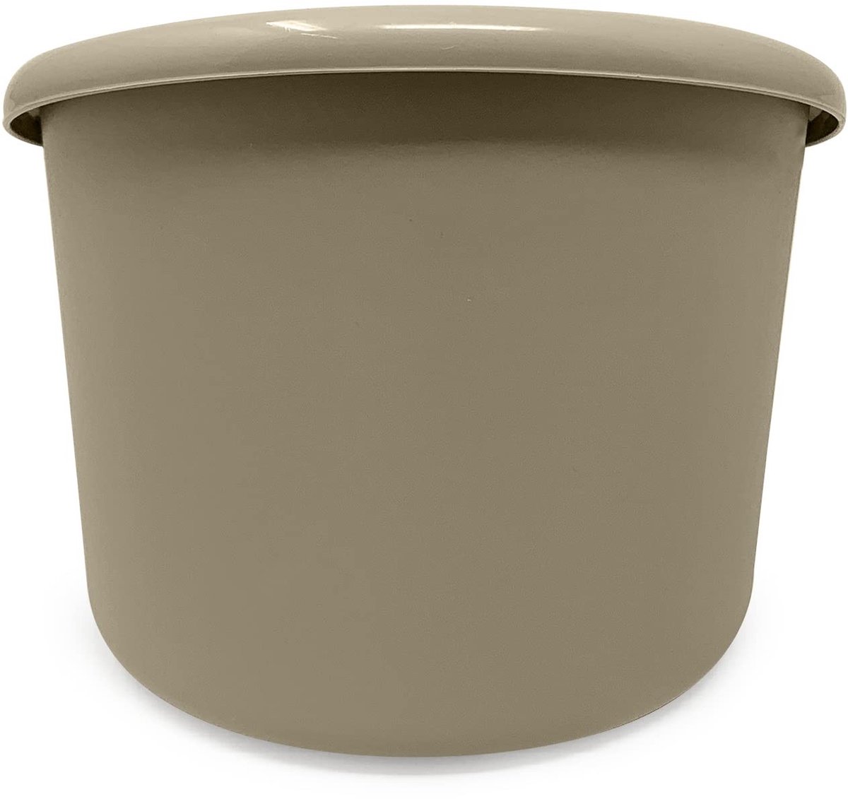 Solidchoice - Ronde Plastic Bestekhouder met 4 Compartimenten (Taupe)