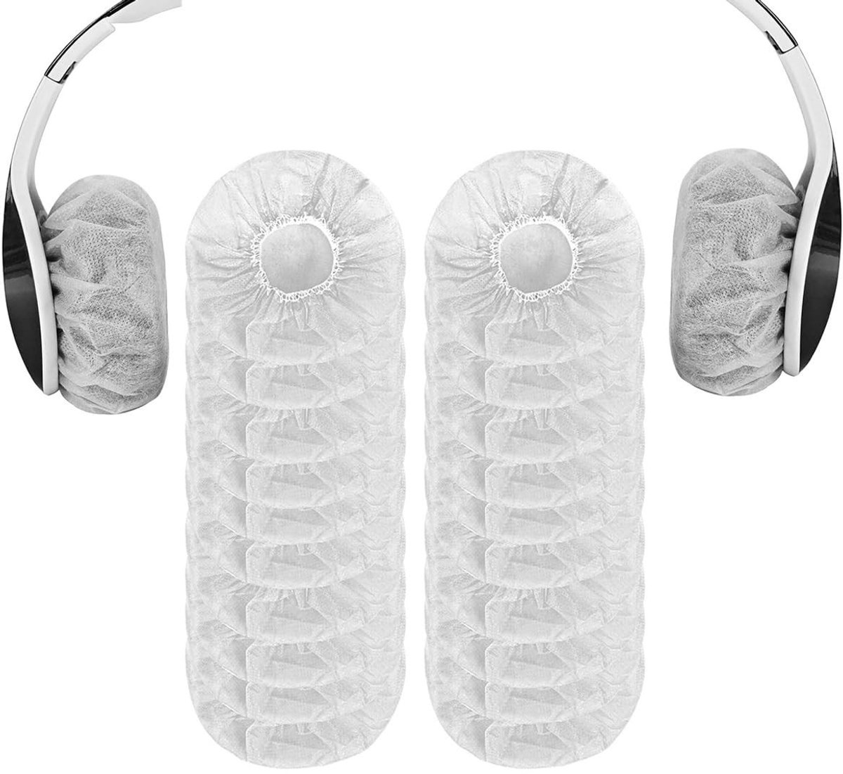 Solidchoice - Set van 100 Wegwerp Hoofdtelefoon Covers voor Bescherming