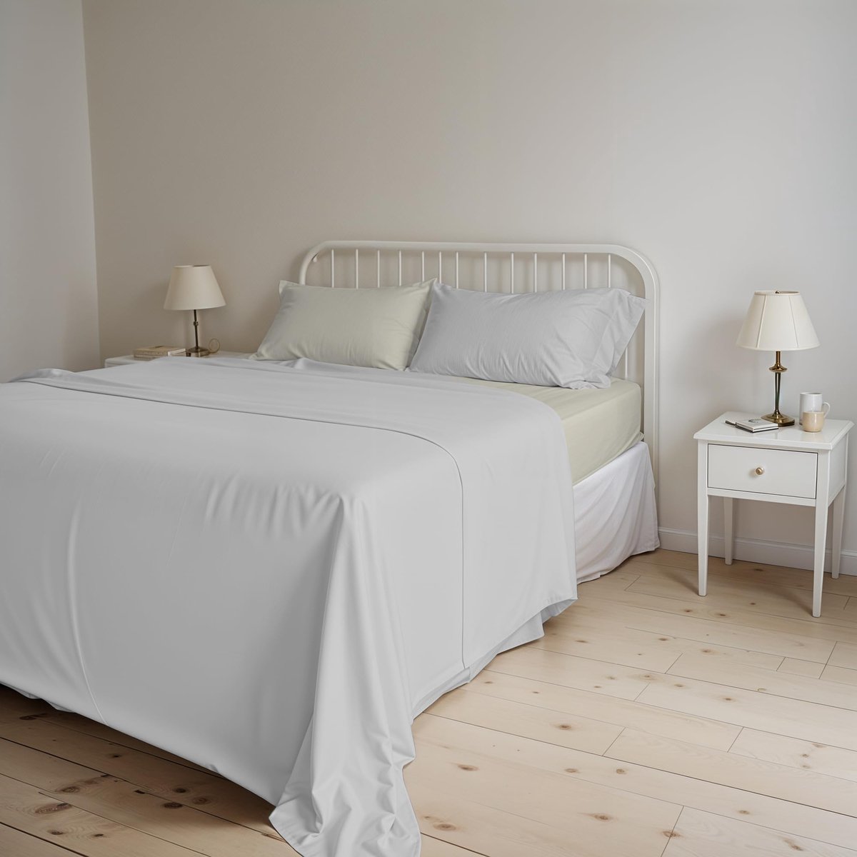 Solidchoice - Beddengoed Set in Natuurlijke Kleur voor Tweepersoonsbed