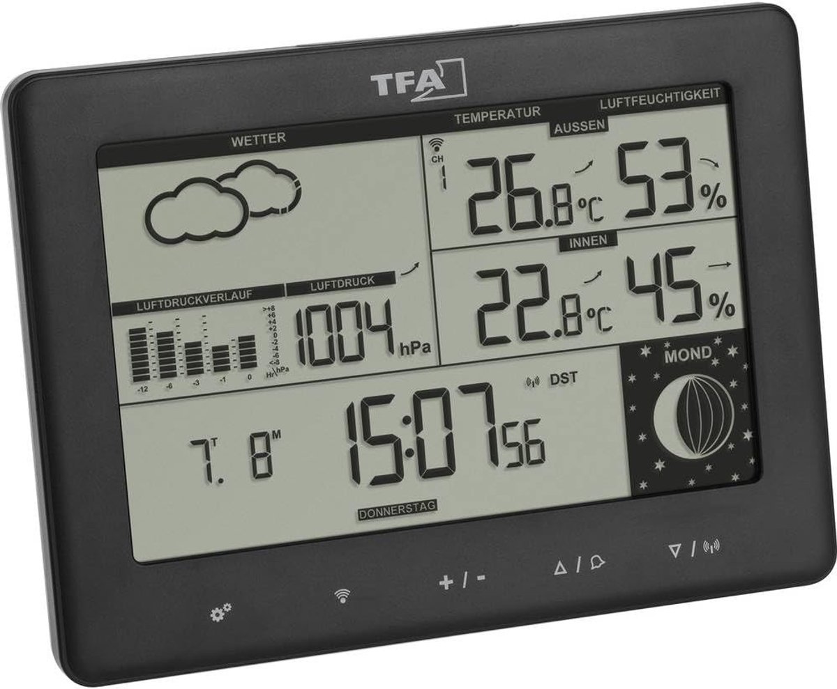Solidchoice - Draadloze Weerstation met Digitale Klok en Achtergrondverlichting