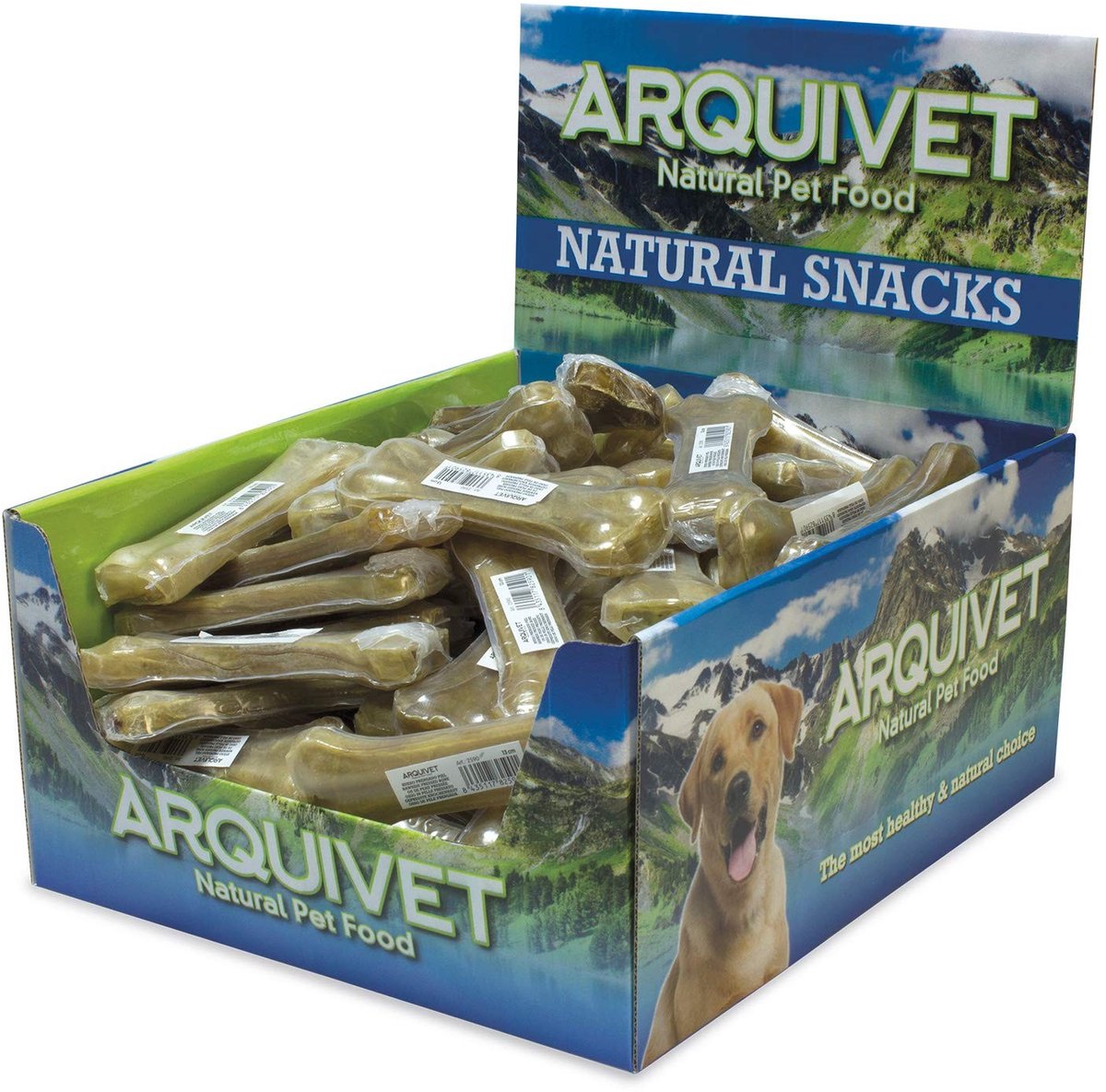 Solidchoice - 100% Natuurlijke Runderhuid Botten voor Honden, 60 Stuks