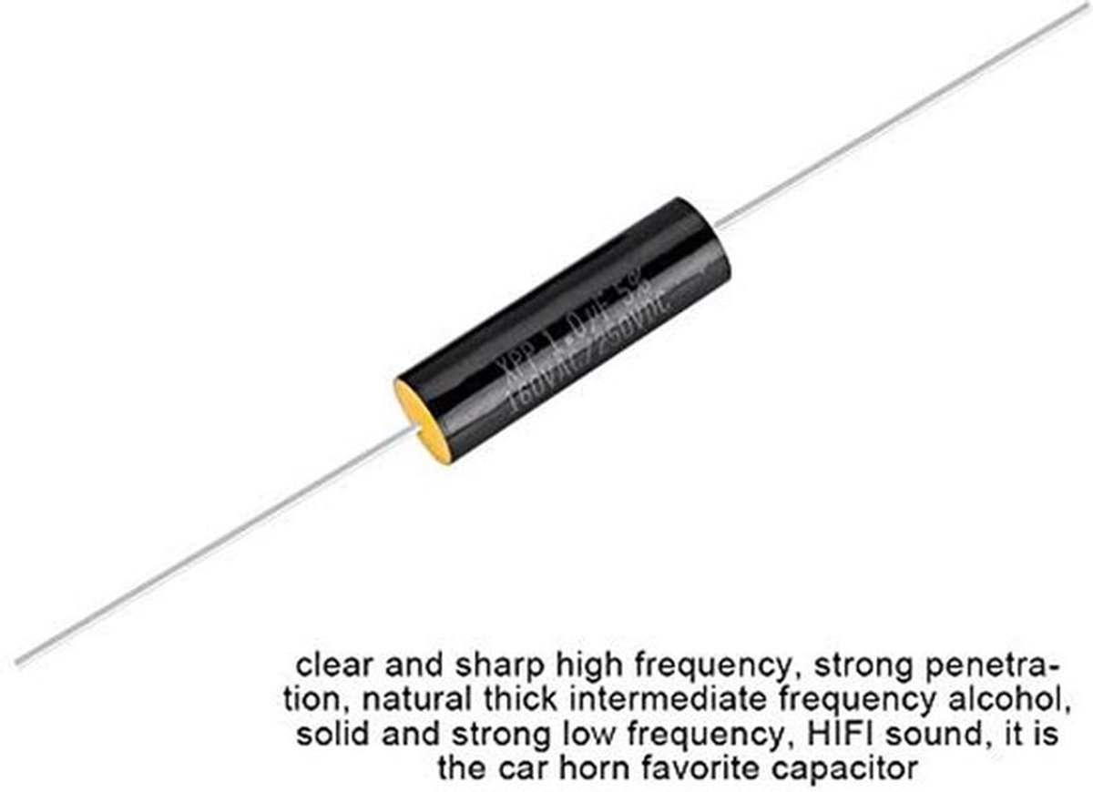 2 stuks Capacitor Frequentieverdeelders, DC 250V 1uF/2.2uF/3.3uF Film Capacitor voor Audio Verdeelders (1uf)