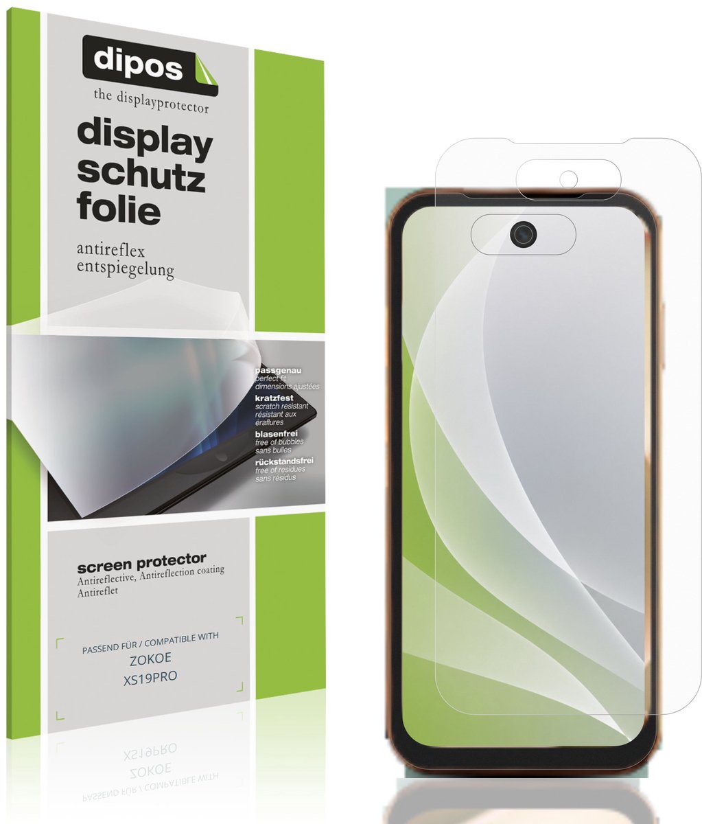 dipos – 4x Matte Beschermfolie geschikt voor ZOKOE XS19PRO | Krasbestendige & antireflecterende Screenprotector Ultra-Thin