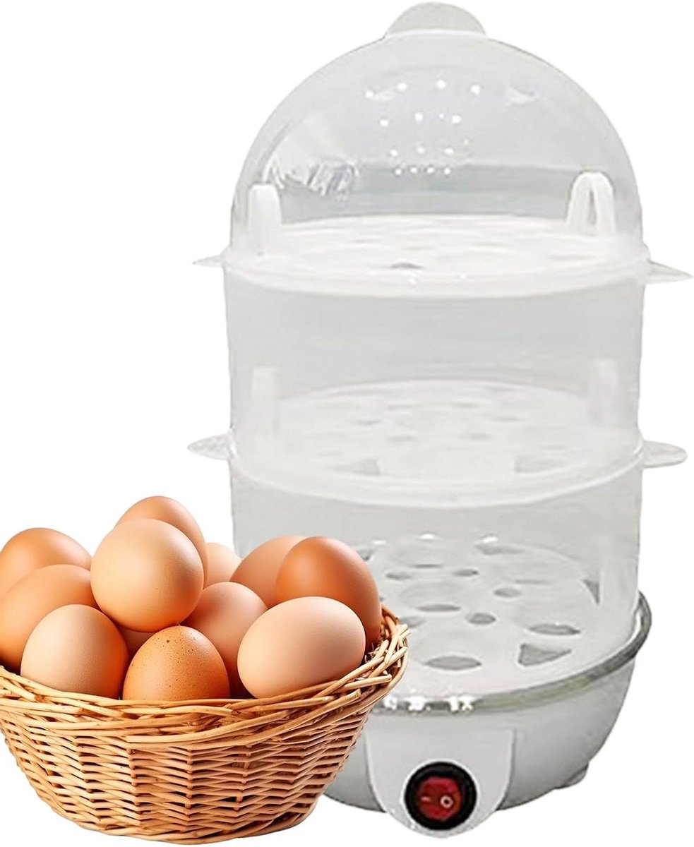 Eierkoker - Kookapparaat Stomer - Eieren Koken - Automatische Uitschakeling - 16 x 16 x 28 cm - Wit