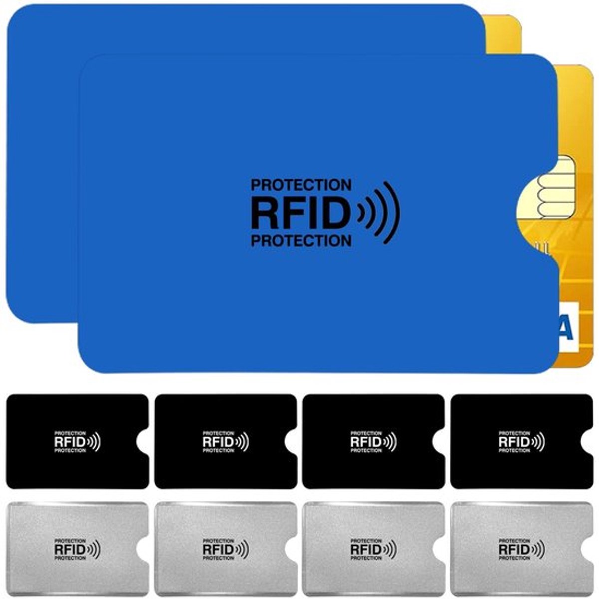 Kaarthoezen 10 stuks - Waterdicht - RFID-blokkering - Bescherming voor ID-kaarten - Creditcardhoezen - Hoogwaardig PVC-kunststof - Creditcardhoes
