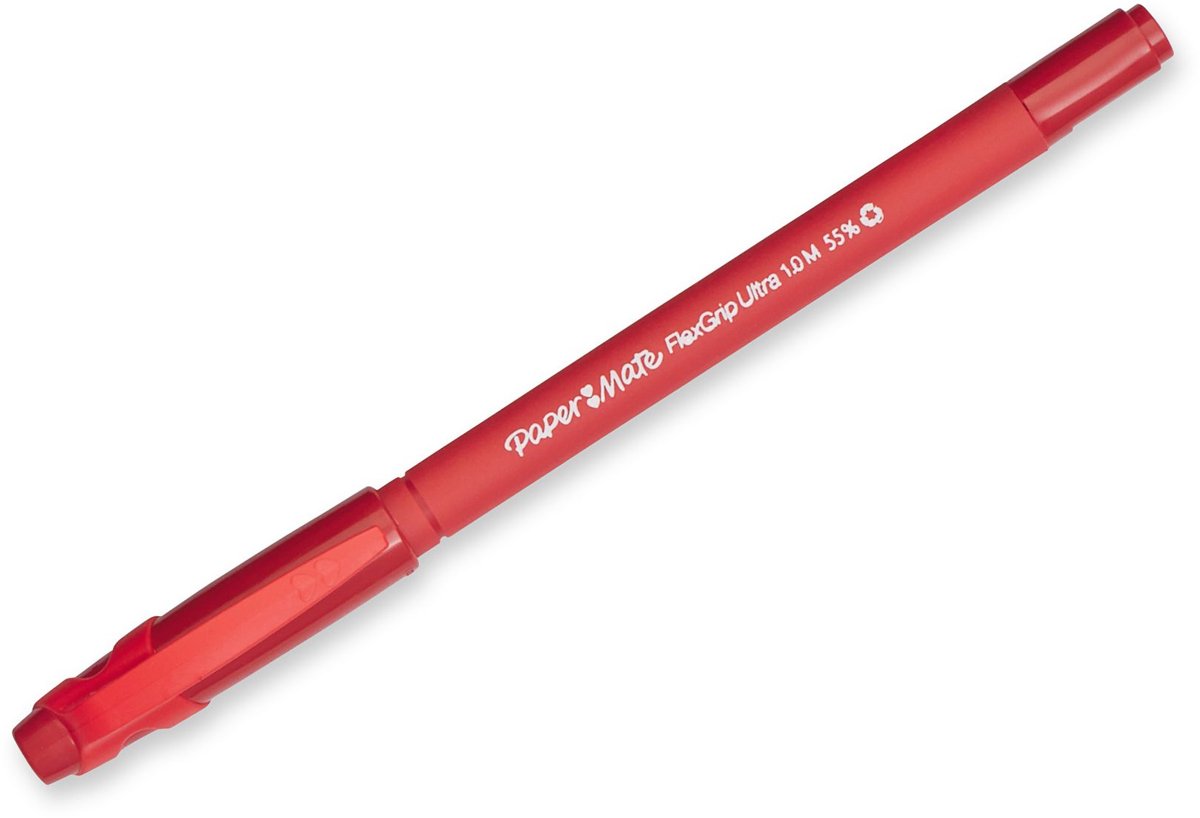 Paper Mate Flexgrip Ultra Cap Rode Pen M 0,4 mm - 1 Stuk