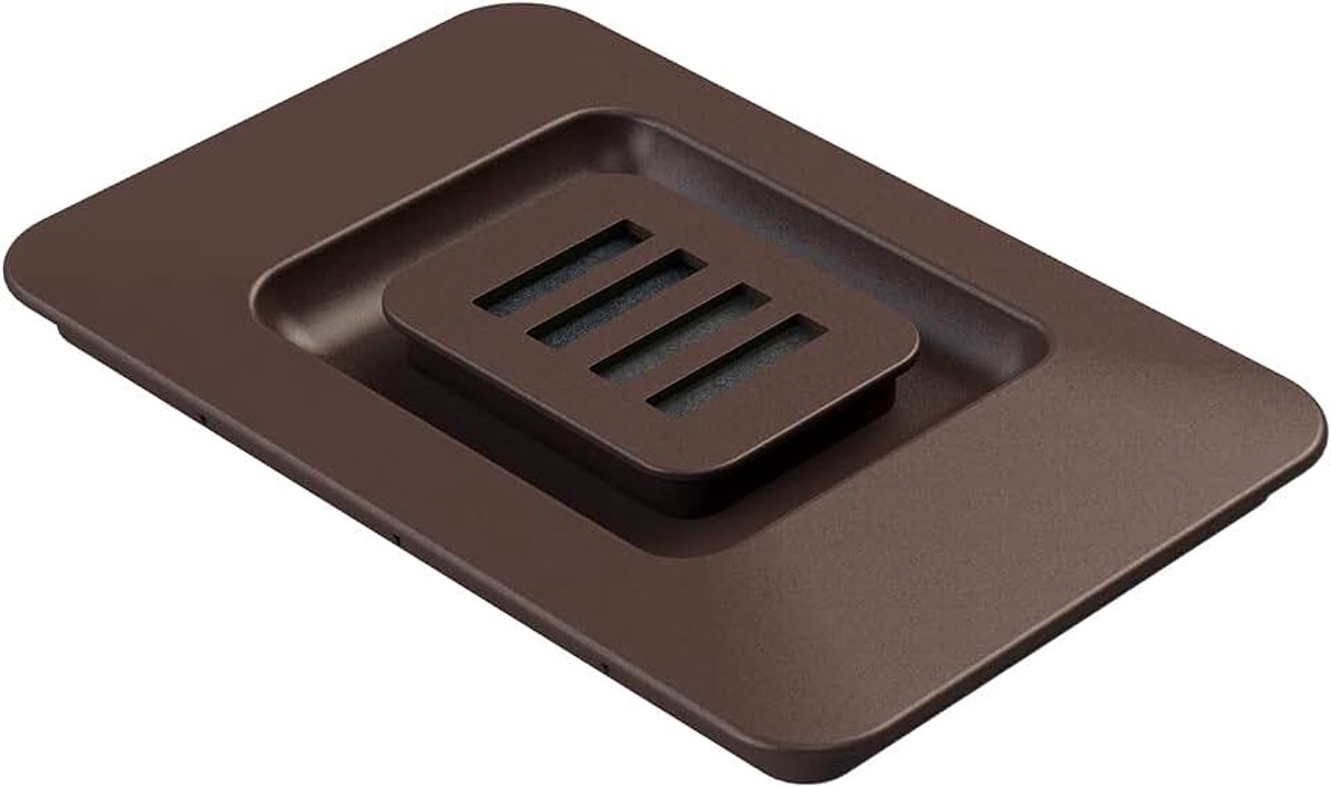 534 Deksel voor LM 530 Bioafvalemmer 8L, Biotonnendeckel met verwisselbare filtercartridge, 230x153x20 | (Bruin)