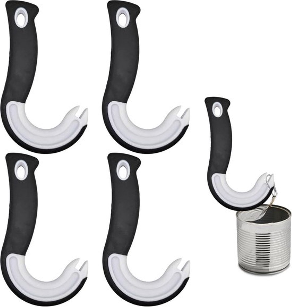 - Handmatige Blikopener Set - Lichtgewicht en Duurzaam Keukengerei - Set van 4 Stuks - Keukenaccessoires voor Thuis - Gemakkelijk in Gebr