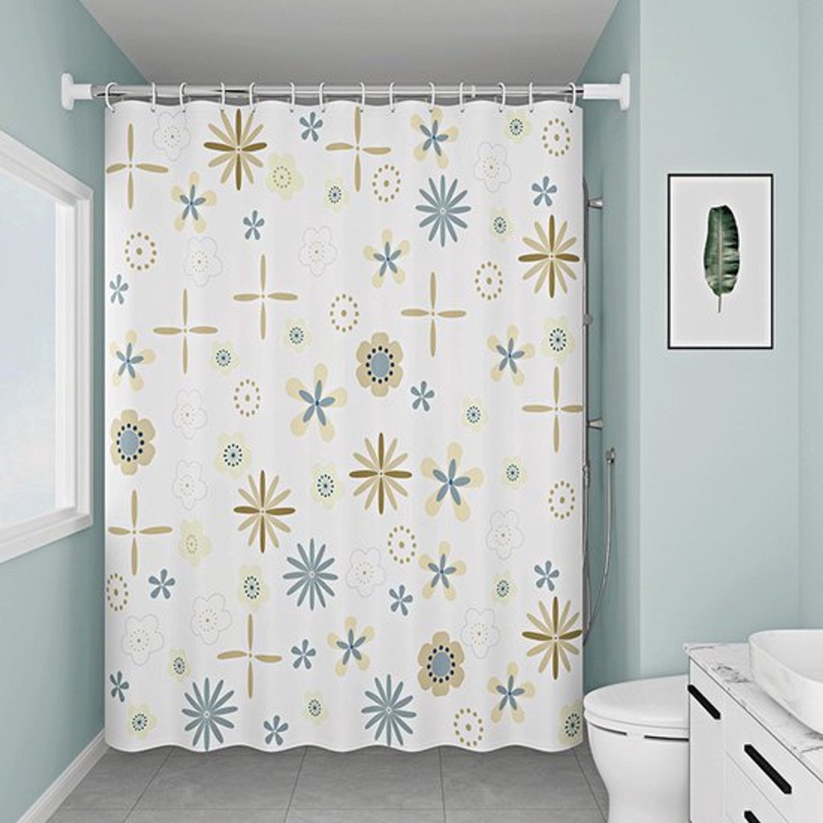 Wc verdikking peva douchegordijn waterbestendig schimmelbestendig doek vrij ponsen badkamer scheidingsgordijnen